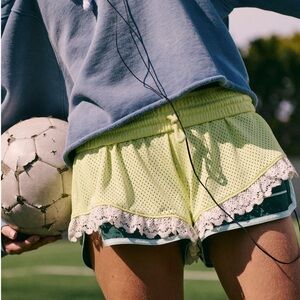 NEW FP Movement by Free People Lace Trim Athletic Shorts Tip Off Shorts